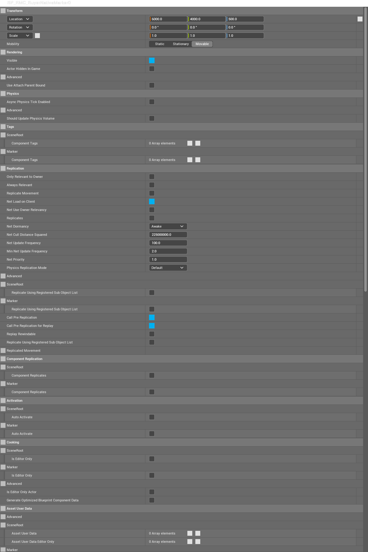 BP_RMC_BuyerNativeMarker / Actor-Details — retained configuration/reference capture